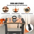 thumbnail image 6 of 2-in-1 Folding Work Table & Sawhorse - 1000 lb Capacity, 7 Height Adjustments, Steel Frame with Wood Clamp, 4 Bench Dogs, 2 Hooks  Portable Foldable Tool Stand for Easy Garage Storage, 6 of 11