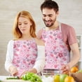 thumbnail image 3 of Pioneer Flower Floral Print Pattern Apron-Garden Aprons for Women with Pockets-Cotton Linen Waterproof Kitchen Cooking Gardening Aprons Adjustable for Kitchen,Cooking,BBQ and Salon 33x27 Inch, 3 of 7