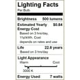 thumbnail image 6 of Great Value LED Light Bulb, 7W (50W Equivalent) PAR16 Lamp E26 Medium Base, Dimmable, Soft White, 3-Pack, 6 of 8