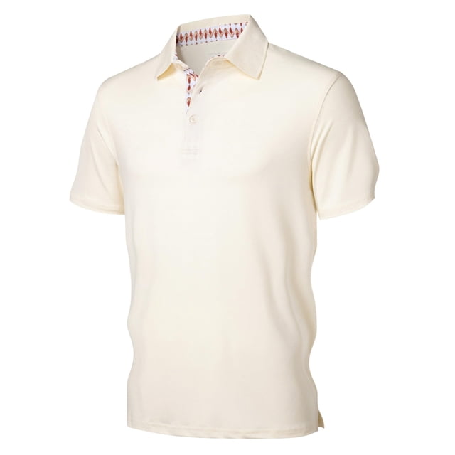 Adult Polo Shorts for Men Short Sleeve Button Polo Tees Lightweight Beige Men's T-Shirts