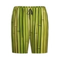 thumbnail image 6 of Daiia Green Bamboo Fence Mens Woven Stretch Pajama Short,Short Pajama Pants-Small, 6 of 7