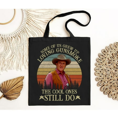 vintage Some Of Us Grew Up Loving Gunsmoke The Cool Ones Still Do Tote Bag  Gunsmoke Bag  Gunsmoke Movies Bag  Cowboy Bag-TH4280