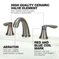 thumbnail image 4 of Yiwa Bathroom Sink Faucet 3 Hole with Stainless Steel Pop up Drain and cUPC Lead-Free Hose, Gun-Gray, 4 of 6