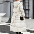 thumbnail image 5 of Baqcunre Women's Hooded Fluffy Down Jacket Long Quilted Winter Jacket Womens Padded Coat Thick Warm Puffer Jacket Parkas, 1PC Jacket White XL, 5 of 6