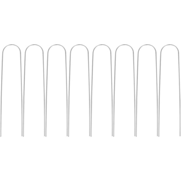8Pcs Outdoor Stake Landscape Ground Stakes Garden Metal Stakes Yard U Shaped Stakes