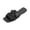 Black, variant on Dweltoz Women's Dressy Flat Sandals Square Toe Leather Slip on Comfortable Shoes Summer Beach Casual Fashion Non-Slip Walking Slippers,Black 38