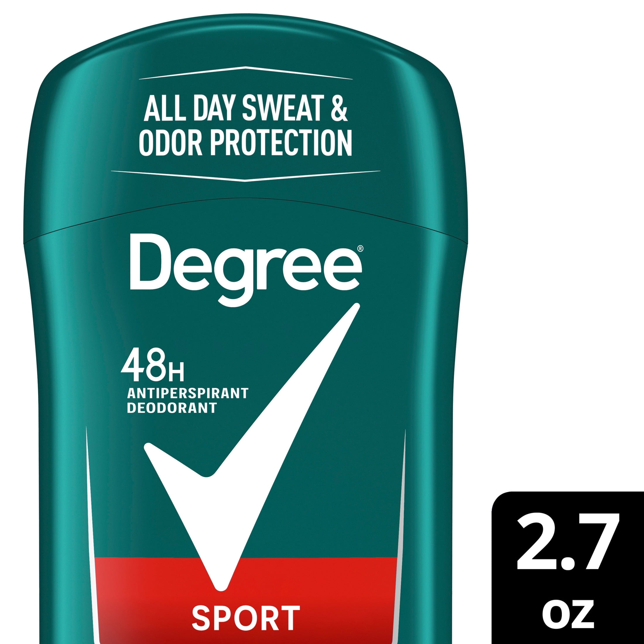 Degree Men Original Protection Antiperspirant Deodorant 48-Hour Sweat and Odor Protection Sport Antiperspirant For Men, 2.7 oz pack of 3