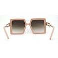 thumbnail image 4 of Womens Luxury Designer Square Butterfly Chic Sunglasses Beige Brown, 4 of 4