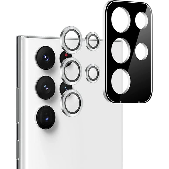 (5 pack) amFilm Galaxy S22 Ultra Camera Lens Glass Protector (6.8", 2022-Silver)