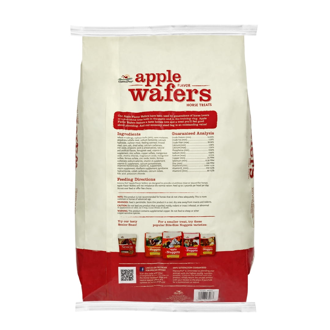 Manna Pro Apple Wafers Horse Treats 20lb