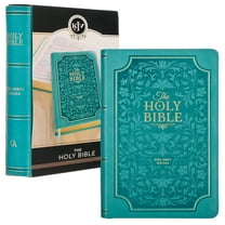 Kjv Giant-Print Bible---Soft Leather-Look, Teal (Indexed)