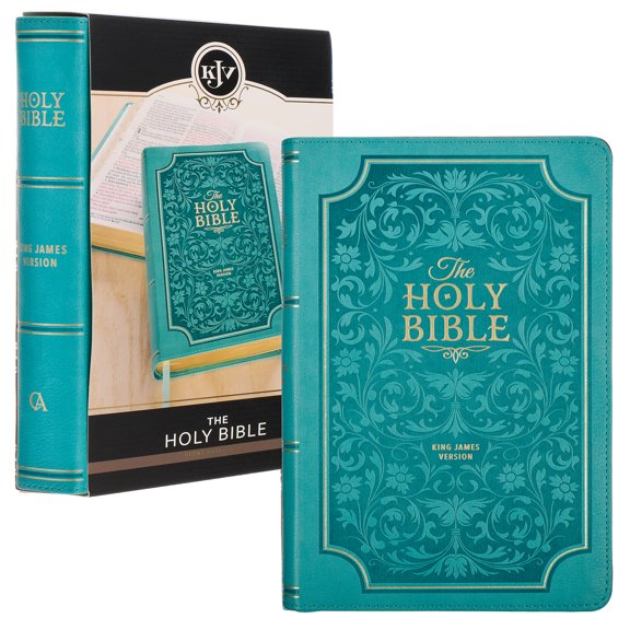 Kjv Giant-Print Bible---Soft Leather-Look, Teal (Indexed)