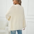 thumbnail image 3 of SOMER Women's Cardigan Sweaters Lantern Sleeve Open Front Oversized Lightweight Chunky Outwear Long Sweaters with Pockets, 3 of 6