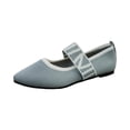 thumbnail image 4 of YOUYEDIAN Womens Mary Jane Shoes Work Non Slip Slip on Ballet Flats Shoes Spring Trendy Wide Closed Toe Low Heels Walking Shoes, 4 of 5
