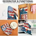 thumbnail image 4 of Retro Route 66 Tea Towels Set of 1 American Flag Map Kitchen Dish Cloth with Hanging Loop, 18"x28"Lint-Free Absorbent Towel for Kitchen Drying Wiping and Cleaning, 4 of 7