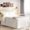 White, variant on Bed Skirt King Size White Ruffled Bed Skirts with Split Corners Dust Ruffle Bed Skirt with Platform 18 Inch Drop, White