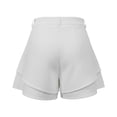 thumbnail image 6 of Trendfront Women's High Waisted Solid Color Wide Leg Shorts 2 in 1 Built-in Liner Loose Casual Summer Lounge Shorts, 6 of 6