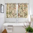 thumbnail image 3 of Vintage Plant Kitchen Curtains Short 54 Inch Length, Boho Botanical Flowers Green Leaf Ferns Grommet Top Bedroom Living Room Curtains, Light Filtering Cafe Curtain Drapes 2 Panels Set 84''x54'', 3 of 9