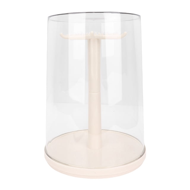 Doll Rotating Clear Display Case, Transparent Figures Doll Protective Storage Box Storage Solution for Dolls Miniatures and Jewelry