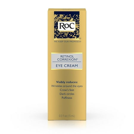 RoC Retinol Correxion Anti-Aging Eye Cream Treatment for Wrinkles, Crows Feet, Dark Circles, and Puffiness .5 fl. (Best Eye Primer For Aging Skin)