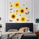 thumbnail image 2 of 22 piezas de calcomanías de pared de girasol, calcomanías de flores amarillas extraíbles, impermeables, 3D, mariposas florales, calcomanías de pared, decoración DIY para niños, dormitorio de bebé, sa, 2 of 4