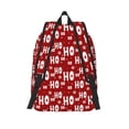 thumbnail image 2 of Lsque Ho-Ho-Ho Pattern Canvas Daypack, Durable Backpack, High-quality Versatile Backpack,Vintage Compact Backpack-Small, 2 of 6