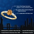 thumbnail image 2 of Gem Stone King 10K Yellow Gold Orange Red Madeira Citrine and Lab Grown Diamond Engagement Ring for Women | 0.90 Cttw | Oval 7X5MM | Gemstone November Birthstone | Size 9, 2 of 6