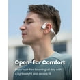 thumbnail image 4 of Shokz OpenMove Bone Conduction Wireless Bluetooth Headphones for Sports with Cooling Wristband (White), 4 of 10