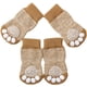 thumbnail image 1 of Paquete de 4 pares de calcetines antideslizantes para perros y gatos con control de tracción para uso en interiores, calcetines para perros y gatos con refuerzo de goma, talla M, 1 of 5