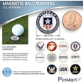 thumbnail image 2 of PinMart’s Officially Licensed United States Coast Guard Veteran 3 Pack Magnetic Ball Markers and Hat Clip - Golf Accessories for Men and Women - Ball Markers and Hat Clip with Magnet for Golf Hats, 2 of 6