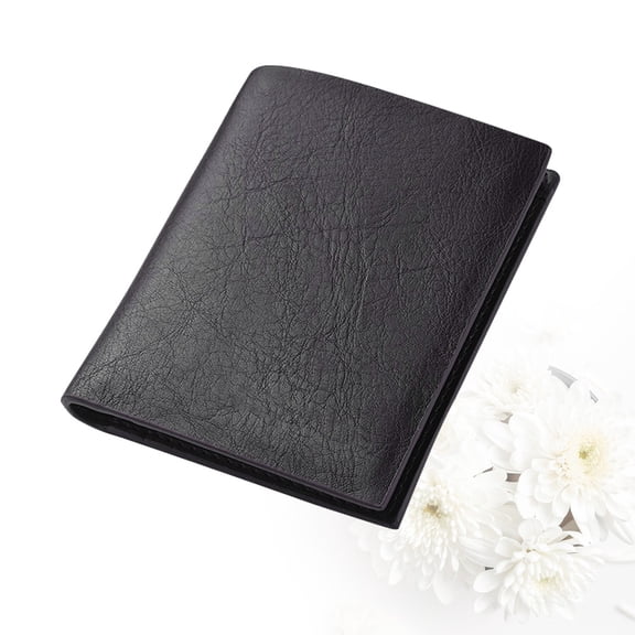 LOLIPPYY Men's PU Billfold Wallet Black with Scratch Protection and Large Capacity