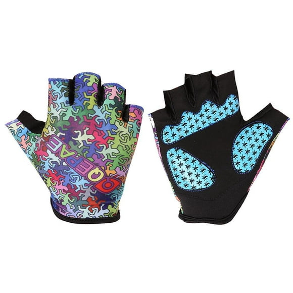 Mens Cycling Gloves, Half Finger Biking Road Gloves Shock-Absorbing Anti-Slip Breathable Motorcycle Mountain Bike Gloves Unisex - XL