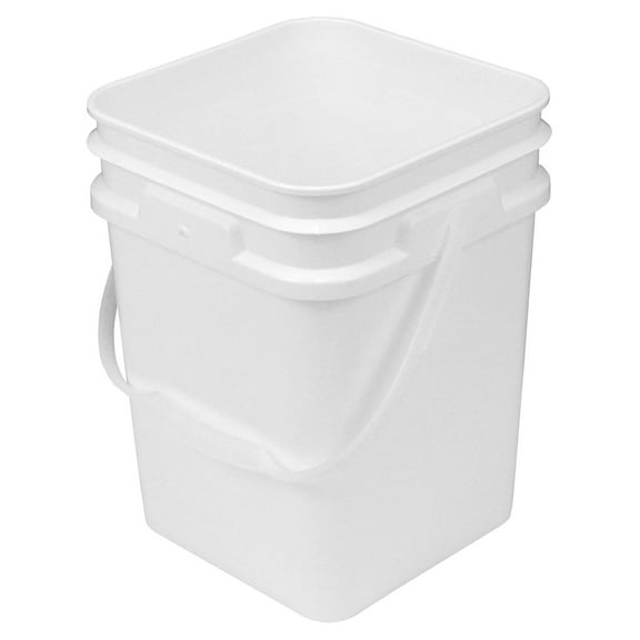 Containers 4-Gallon Square Bucket White