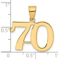thumbnail image 4 of 14K Yellow Gold Polished Number 70 Pendant - Jbsp, 4 of 5
