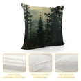 thumbnail image 4 of Leisuo Throw Pillow Cover Blue Winter Watercolor Landscape Pine Forest Mountains Alaska Artistic Pillowcase Home Decor Square Pillow Case Cushion Cover, 4 of 5