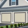 thumbnail image 3 of Beige Garage Door Cover Banner 7 x 16 FT, Black Modern Geometric Abstract Art Aesthetics Garage Door Curtains Backdrop with Grommets for Indoor Outdoor Wall Party Porch Yard Decorations Background, 3 of 9