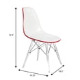 thumbnail image 7 of LeisureMod Cresco Molded Dining Side Chair - Acrylic Base Modern Accent Chair, Kitchen and Dining Stool, Set of 4, 7 of 7