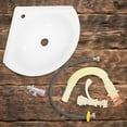 thumbnail image 3 of Miangastore Wall Mounted Bathroom Sink: Space Saving Plastic Corner Washbasin With Triangular Design For Office Home Hotel Restrooms, 3 of 8