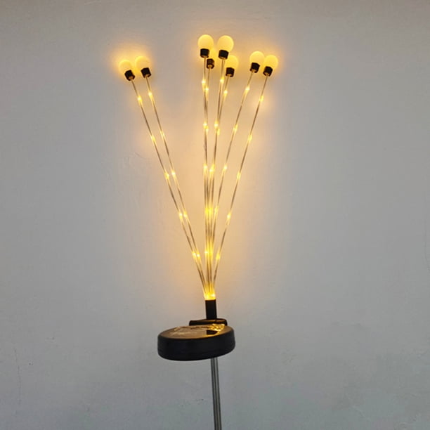 Lámpara solar de césped de fácil instalación de luz de tierra de 2 piezas para patio (B)