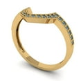 thumbnail image 2 of 0.25 ct Brilliant Round Cut Synthetic Moissanite 18K Yellow Gold Stackable Band SZ 5.25, 2 of 6