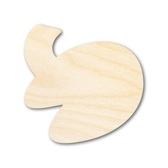 Unfinished Wood Open Fortune Cookie Shape 3" / 1/8"