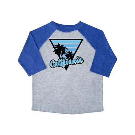 

Inktastic California with Triangle and Palm Trees in Blue Gift Toddler Boy or Toddler Girl T-Shirt