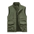 thumbnail image 1 of Jackets for Men Mens Work Clothes Jacket Solid Color Stand Collar Multiple Pockets Outdoor Sports Photography Leisure Coat, 1 of 1