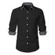 thumbnail image 1 of Blusa y camisa de manga larga con cuello vuelto para hombre, informal, con estampado de patchwork, cuello vuelto, botones, blusa de manga larga para hombre, 1 of 8
