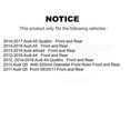 thumbnail image 2 of CMX Front Rear Disc Brake Rotors and Ceramic Pads Kit for Car Audi Q5 A4 Quattro A5 allroad K8C-101062, 2 of 11