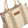 thumbnail image 3 of Wrangler Leopard Print Tote Bag for Women Western Purse Boho Top Handle Satchel Handbag with Signature Strap, Leopard-Khaki, 3 of 8