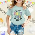 thumbnail image 2 of T Shirts for Girls 3T-4T Light Green Back to School Shirt Casual Crewneck Short Sleeved Tee Tops Kids Summer Clothes (Toddlers, 3-4 Years), 2 of 5