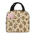thumbnail image 2 of Tiger Stripe Animal Print Lunch Bag Thick Aluminum Foil Tote Cooler for Women Office Picnic Gift, 2 of 7