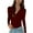 Red, variant on EDFBUYKRS Womens Tunic Tops 3/4 Roll Sleeve Floral Printed V Neck Blouses Long Sleeve Shirts for Women M