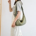 thumbnail image 3 of Bolso bandolera de lona Hobos para mujer de gran capacidad (verde oscuro) Likrtyny Para estrenar, 3 of 9
